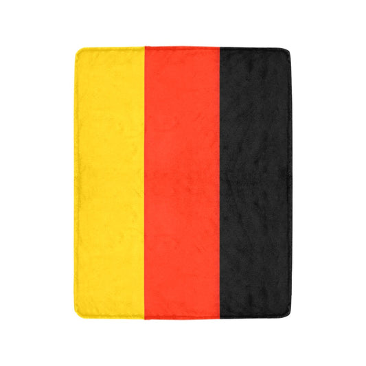 "Luv My Flag blanket featuring Germany's tricolor flag design."