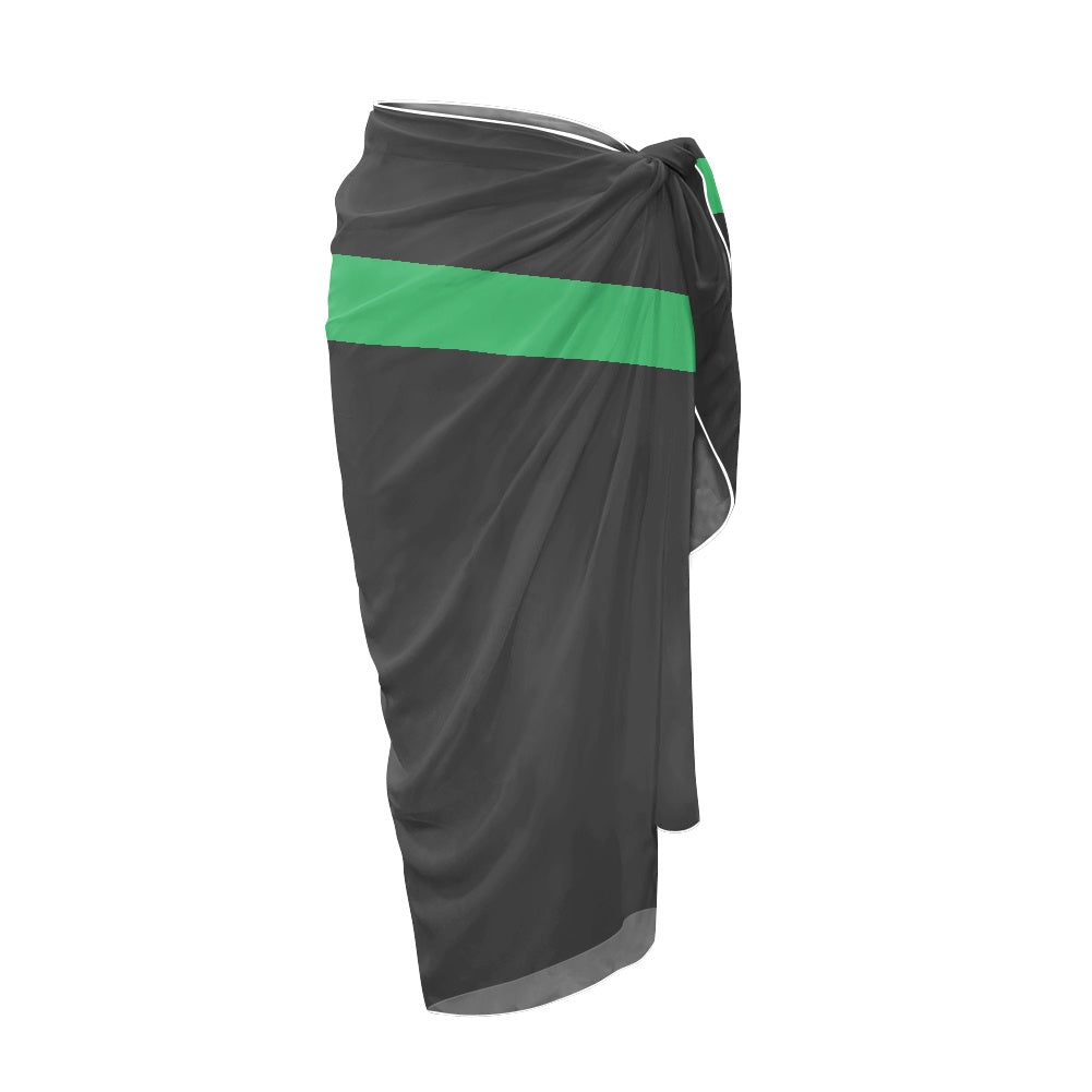 Thin Green Line Flag Inspired Bikini Cover-Up Style-2