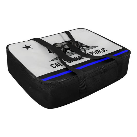 Thin Blue Line California  Flag Inspired Insulated Casserole Carrier – Durable Hot & Cold Food Bag