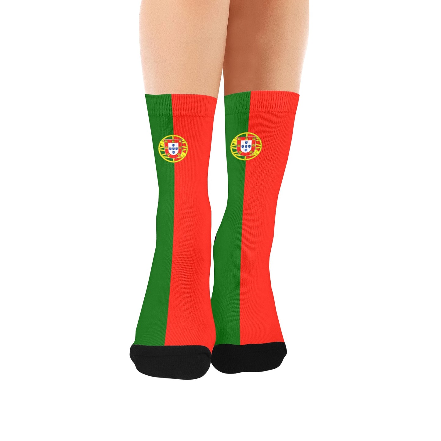 Portugal Flag Inspired Women's Custom  Socks | Ships from USA