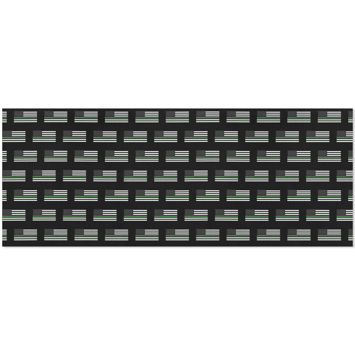 Thin Green Line Flag Inspired Custom Gift Wrapping Paper 58"x 22.5" (4 Rolls)