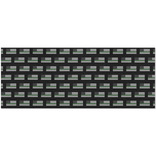 Thin Green Line Flag Inspired Custom Gift Wrapping Paper 58"x 22.5" (4 Rolls)