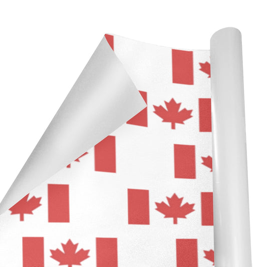 Canada Flag Custom Gift Wrapping Paper 58"x 22.5" (4 Rolls)