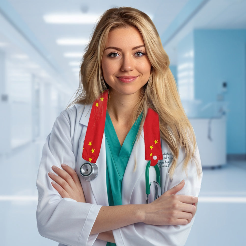 China Flag Inspired Stethoscope Protective Cover