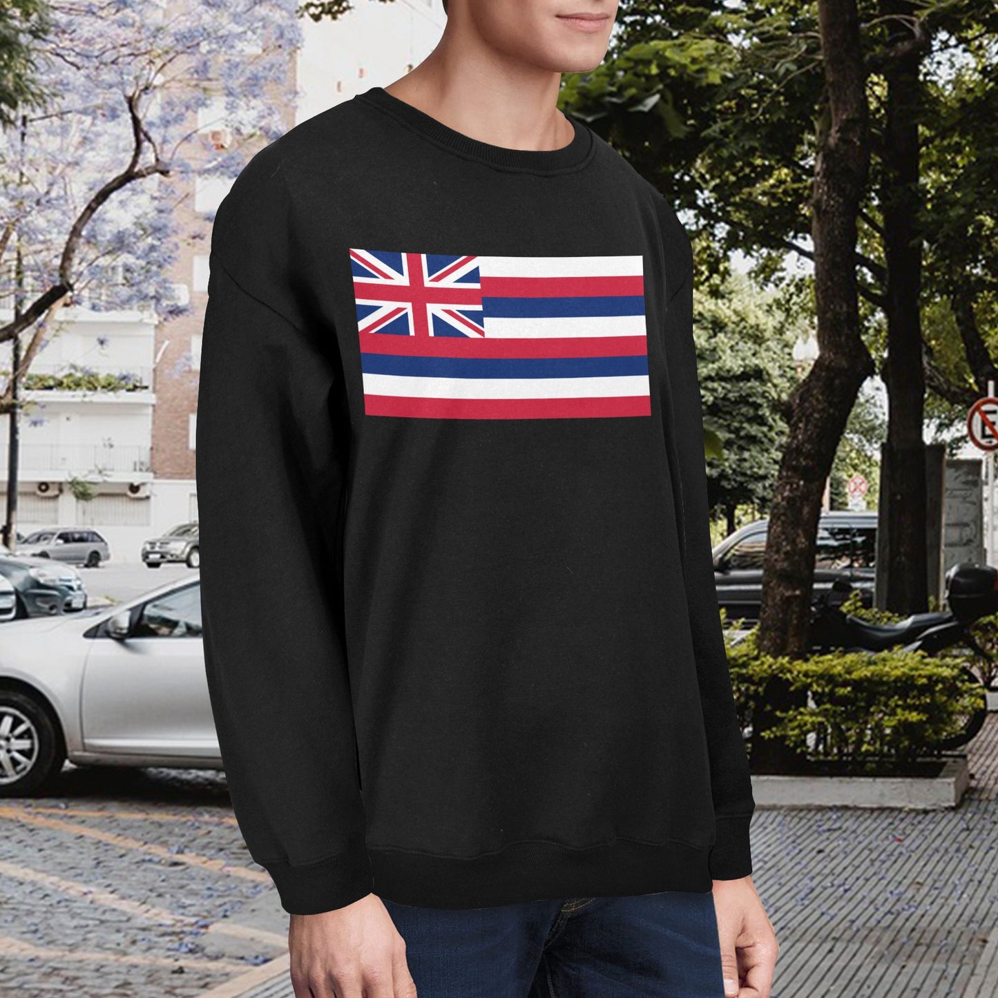Hawaii Flag Unisex Fleece Sweatshirt (Made in the USA)