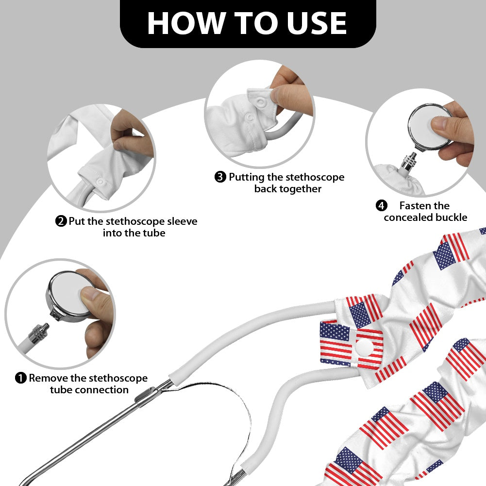 USA/American Flag Inspired Stethoscope Protective Cover