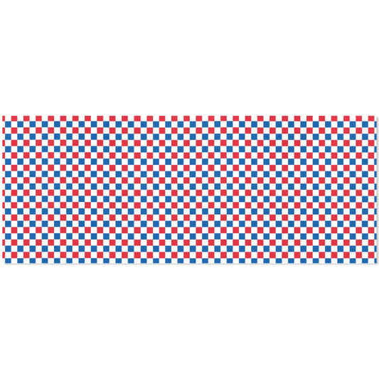 USA/American Flag Inspired Checkered Pattern Custom Gift Wrapping Paper 58"x 22.5" (4 Rolls)