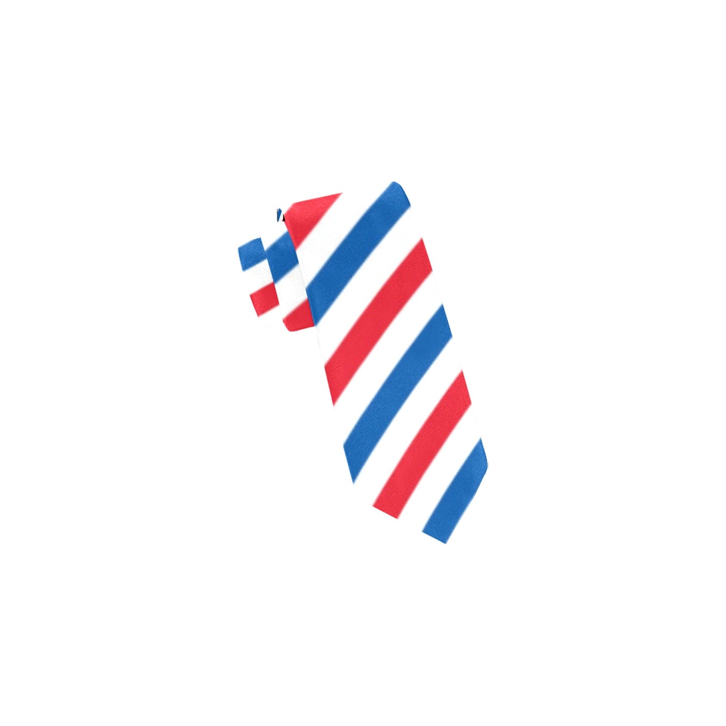 USA/American Flag Inspired Red, White and Blue Striped Pattern Classic Necktie (Two Sides)
