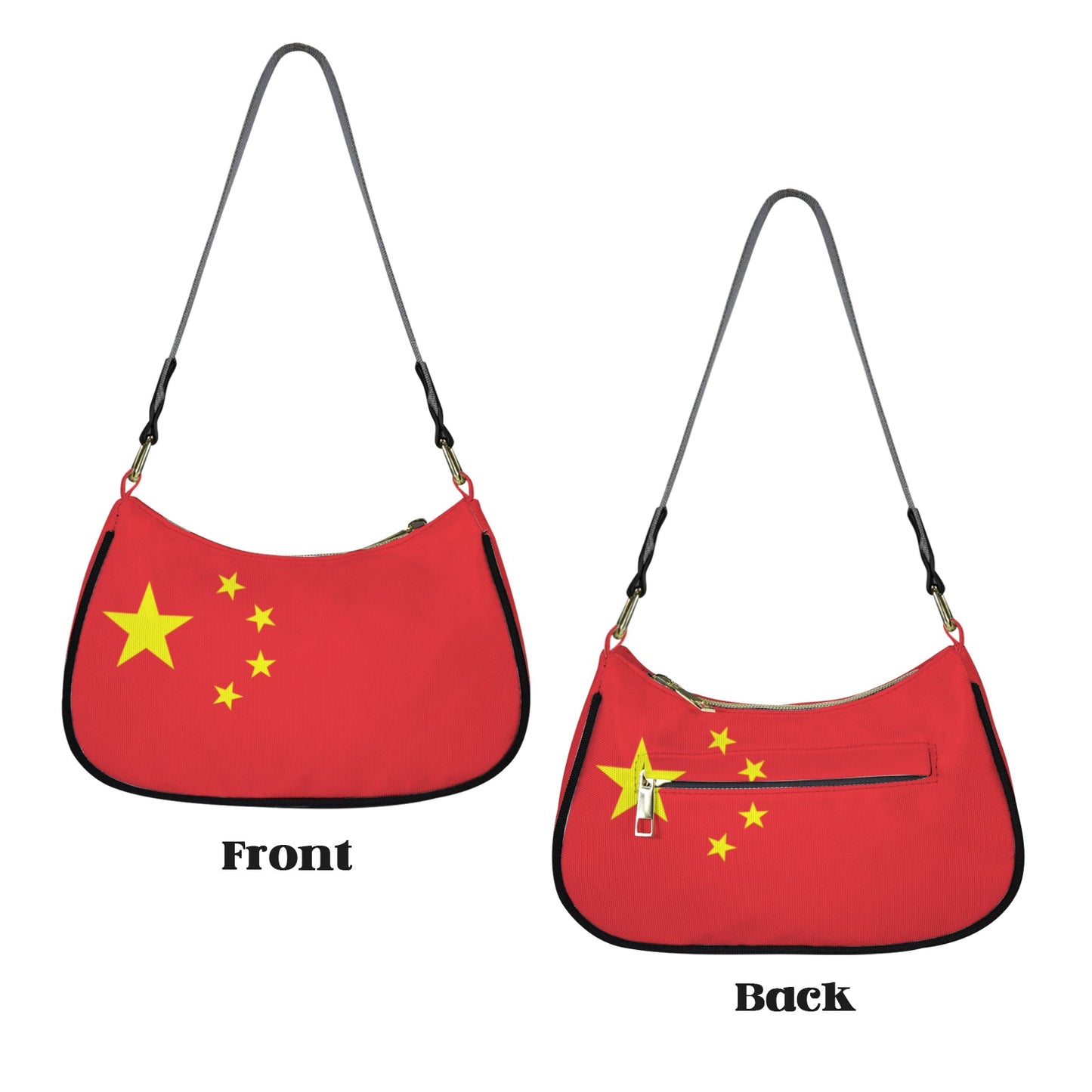 China Flag Inspired Women's Shoulder Bag