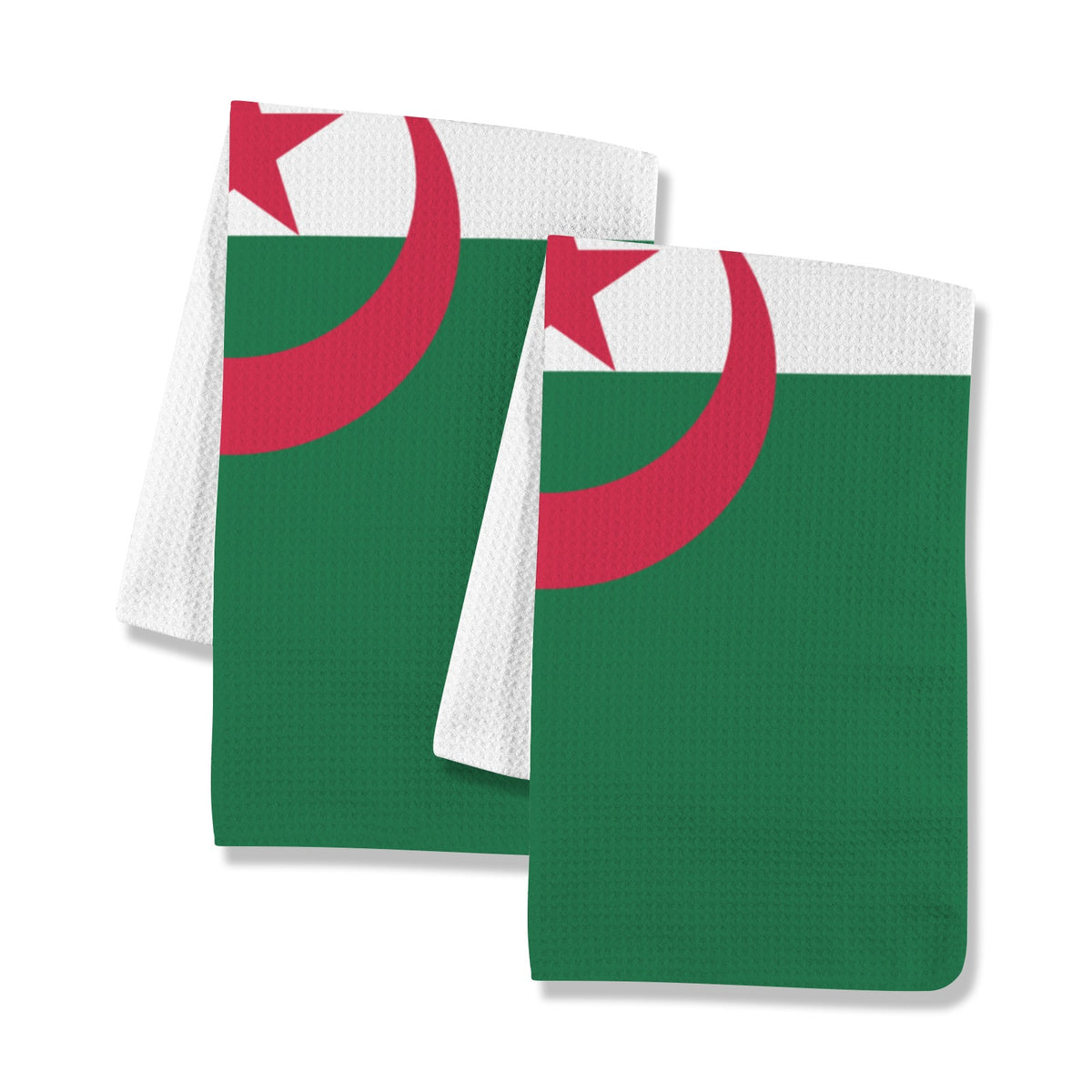 Algeria Flag Inspired Kitchen Towel 40X60cm (Pack of 2) | Printed In the USA