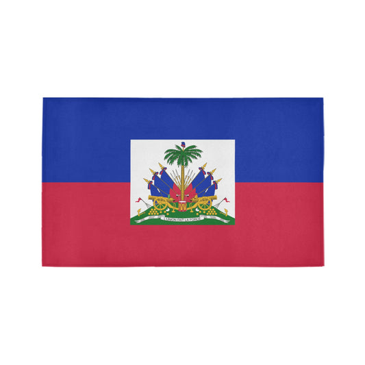 Haiti Flag Inspired Doormat 30" x 18" (Sponge Material)
