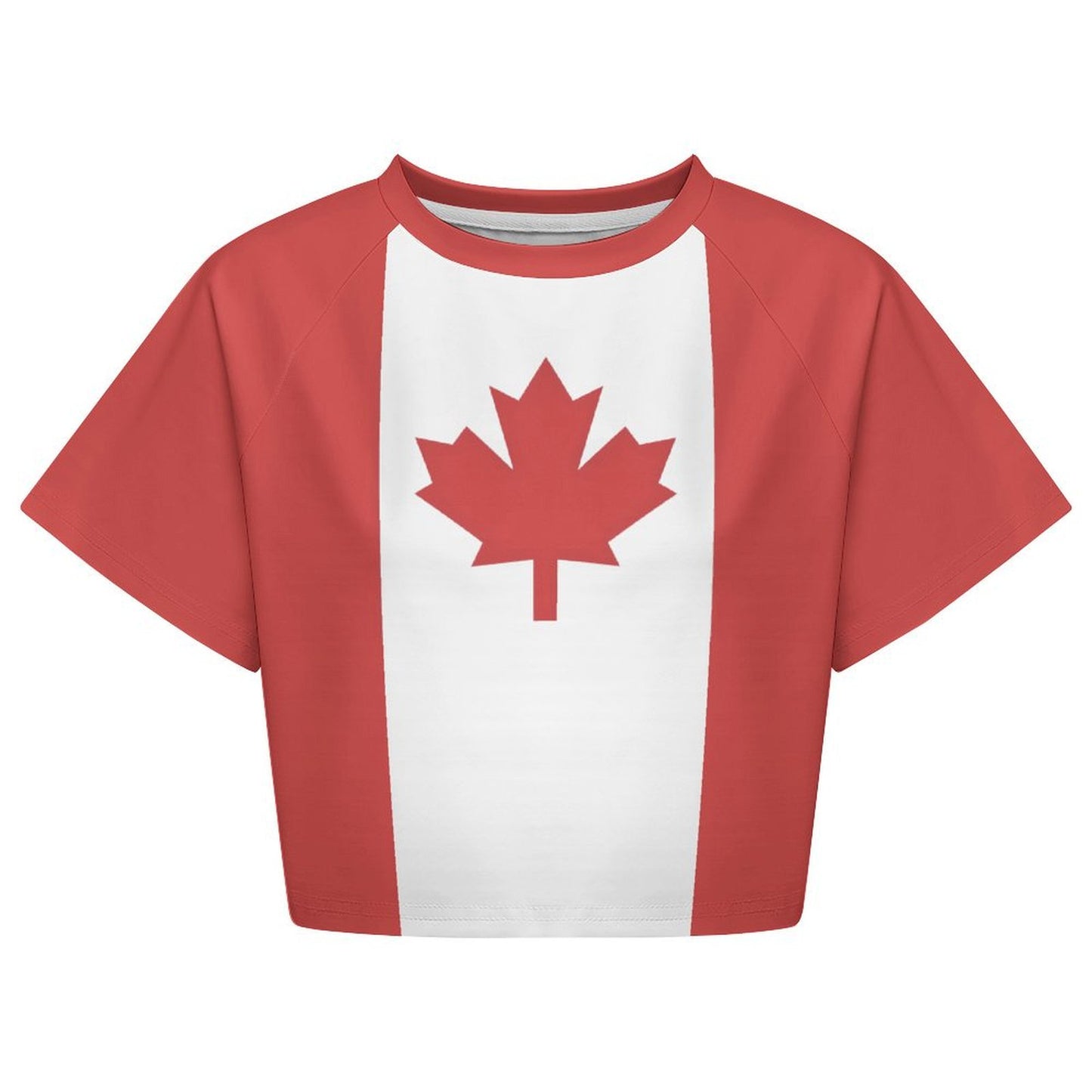 Canada Flag Inspired Women's Cropped Shirt