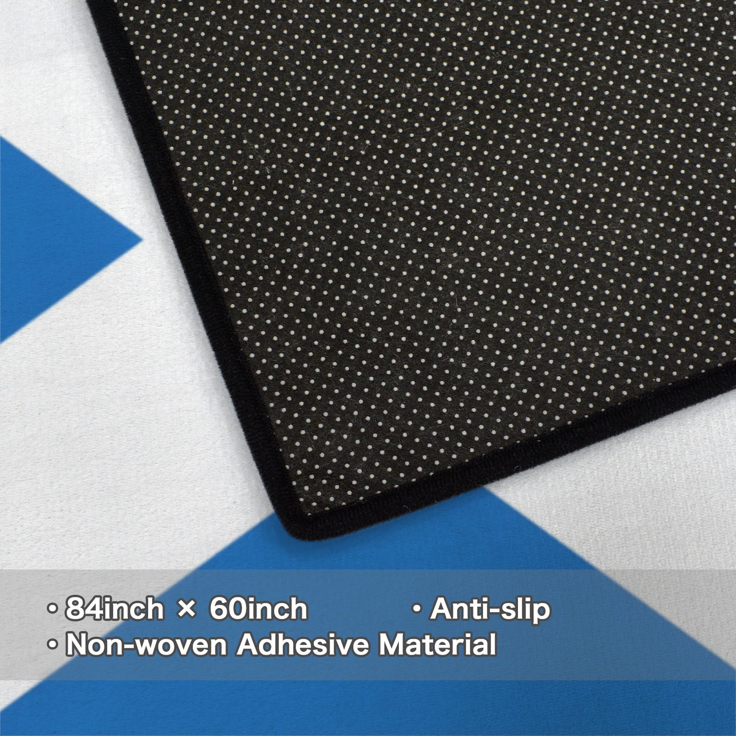 Scotland Flag Inspired 84x60 Inch Area Rug with Black Binding (Made in the USA)