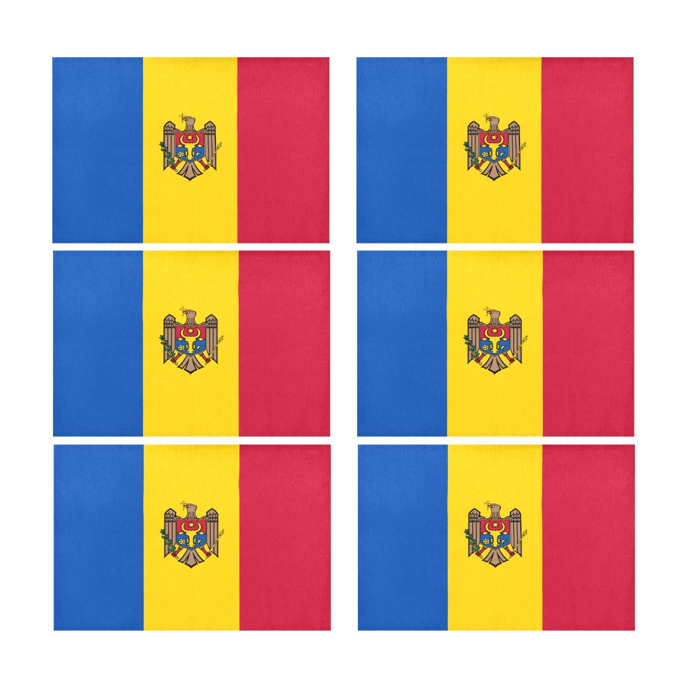 Moldova Flag Placemats 12" x 18" (Set of 6)
