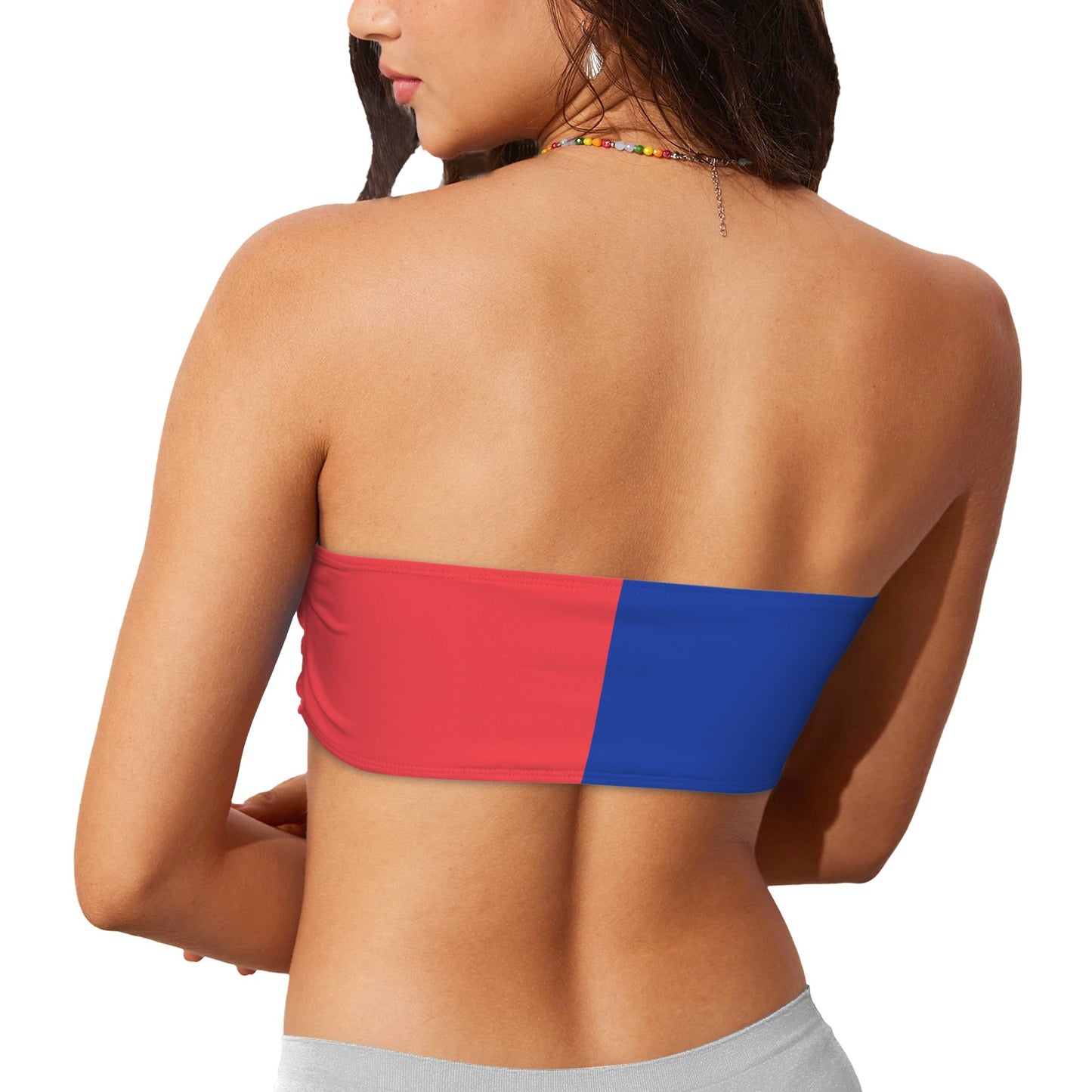 France Flag Inspired Bandeau Tube Bikini Top