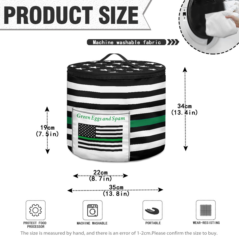 Thin Green Line Flag Inspired "Green Eggs and Spam" Electric Pressure Cooker Insulation Bag