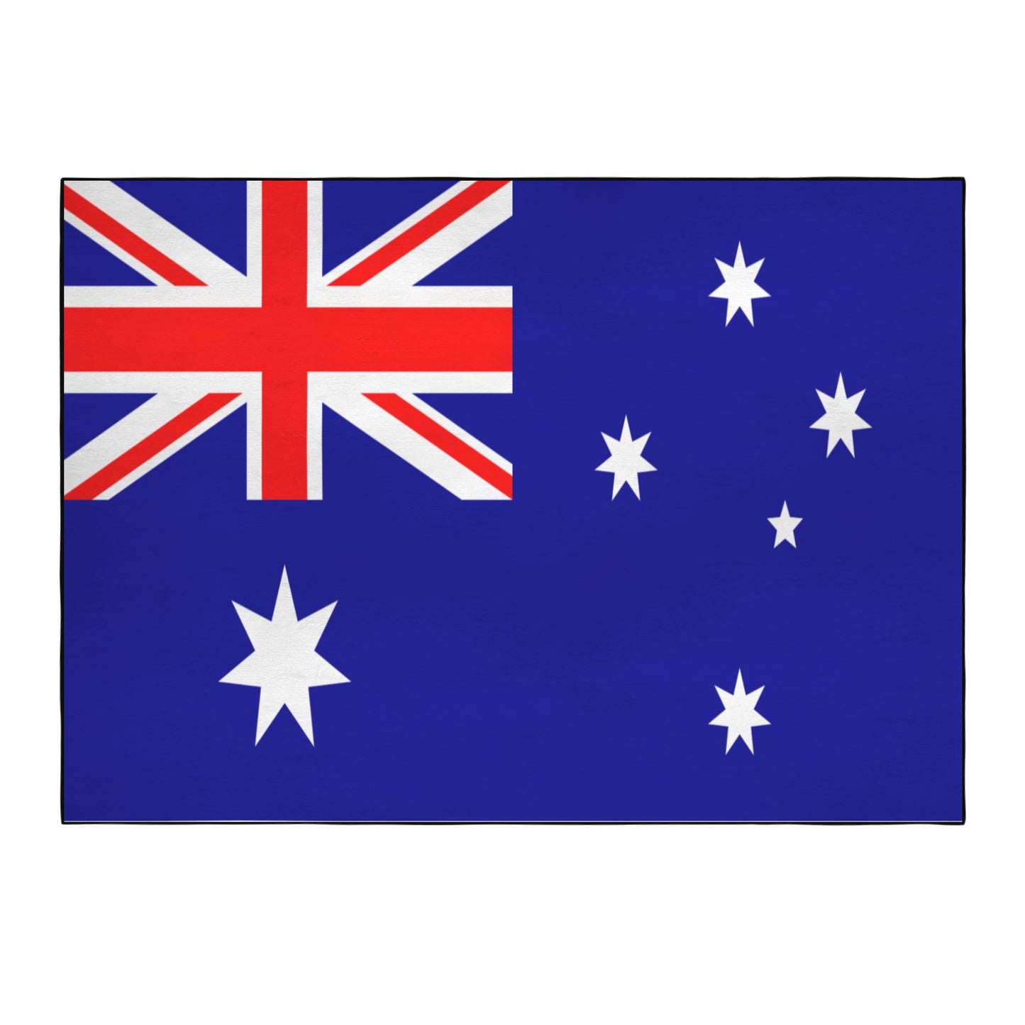 Australia Flag Inspired 84x60 Inch Area Rug with Black Binding (Made in the USA)