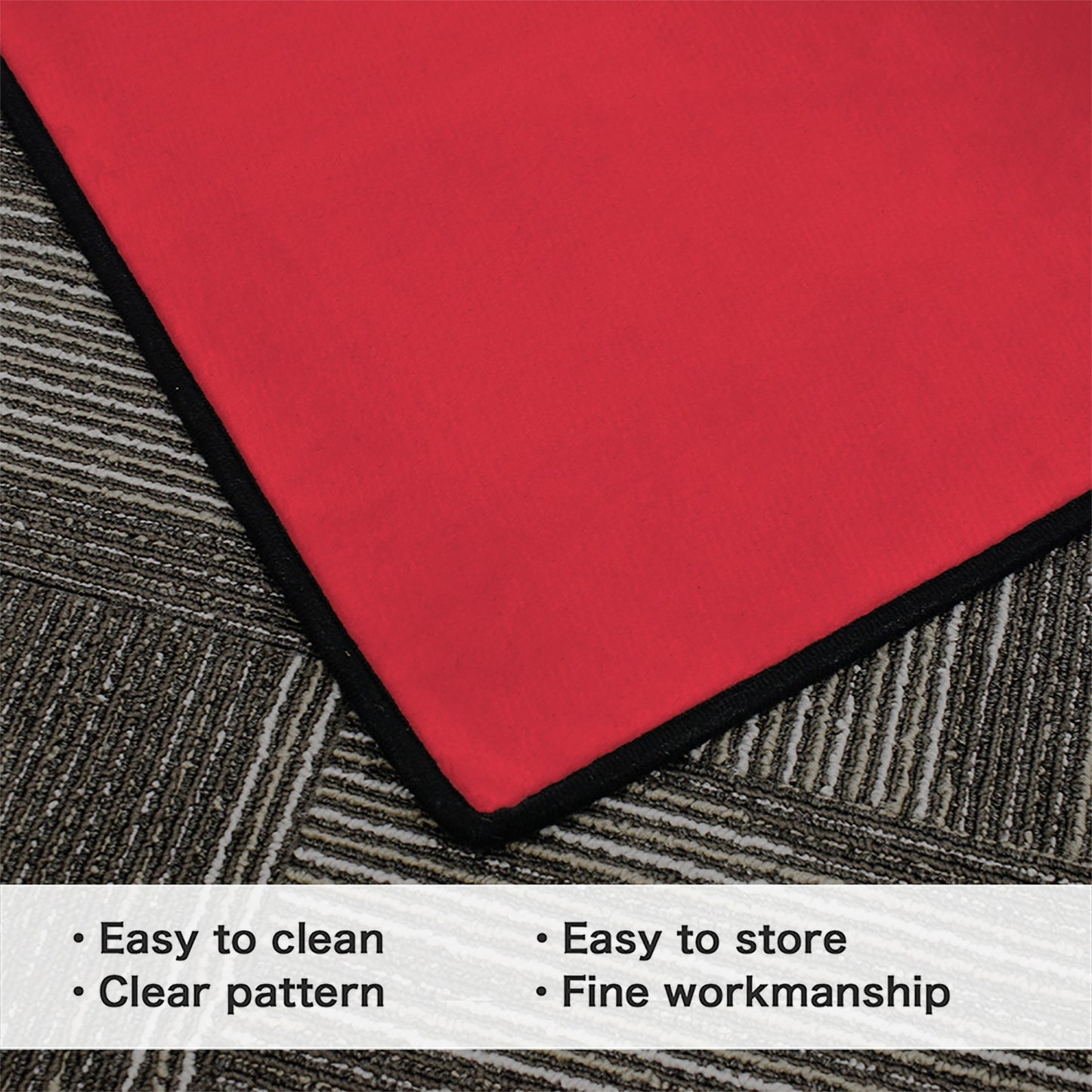 Peru Flag Inspired 84x60 Inch Area Rug with Black Binding (Made in the USA)