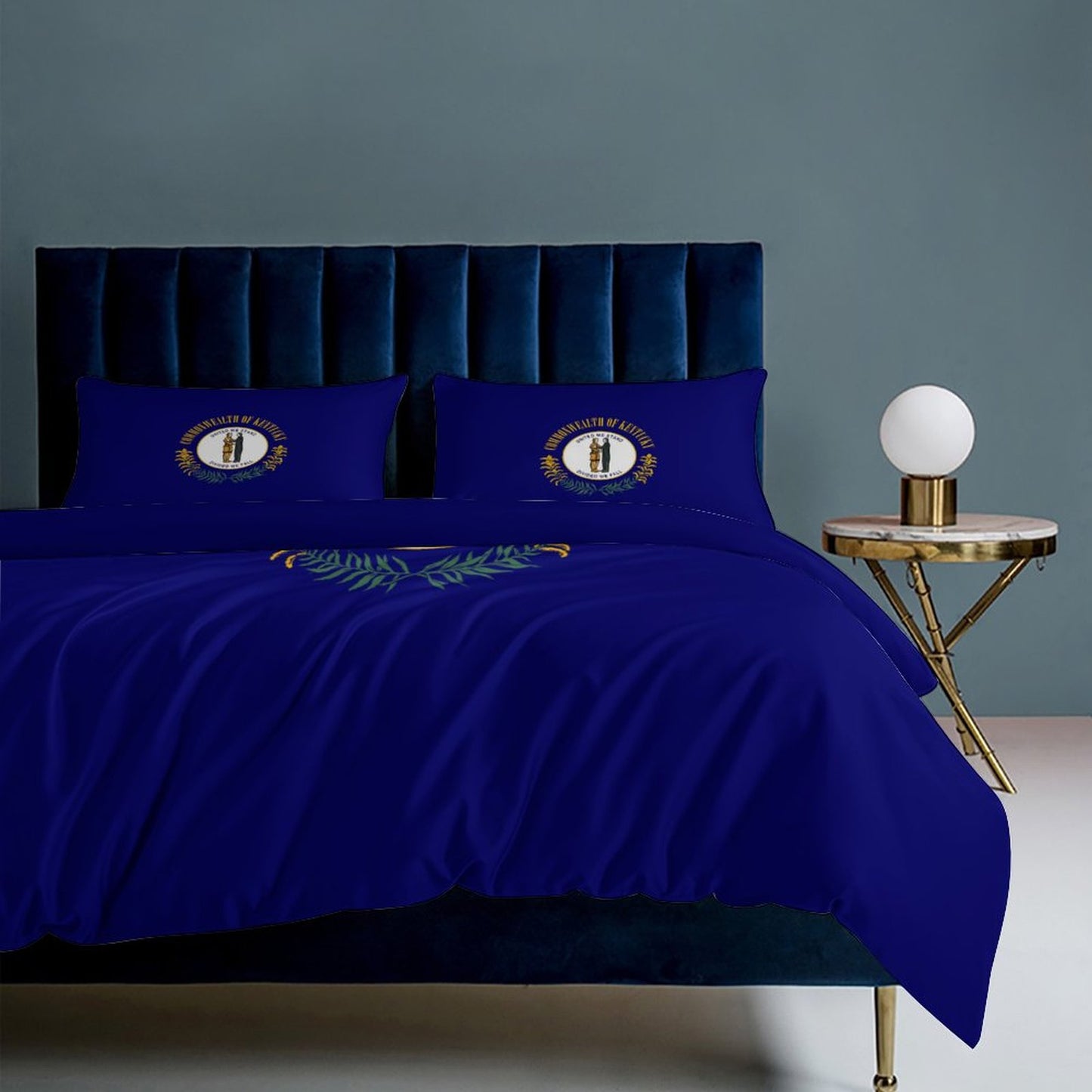 Kentucky Flag Inspired 3-Piece Bedding Set (1 Duvet Cover + 2 Pillow Shams) – 102"×90"