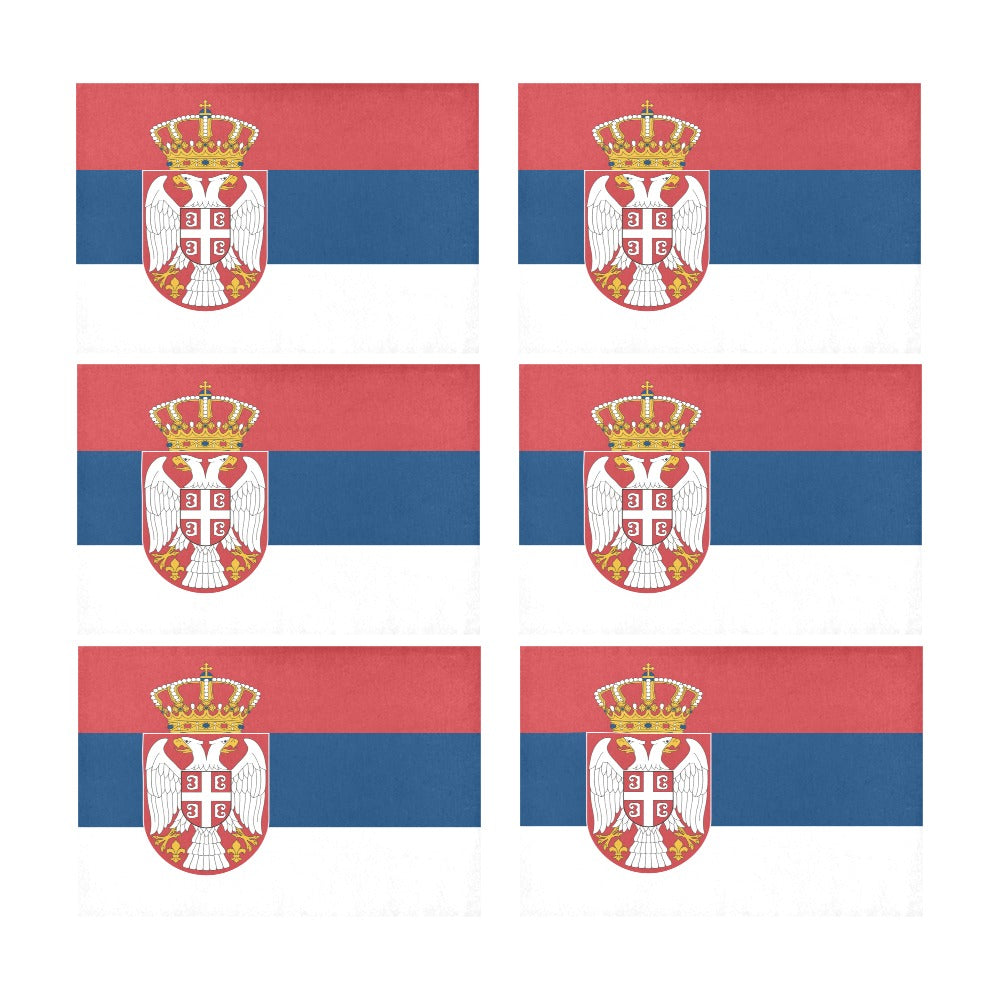 Serbia Flag Placemats 12" x 18" (Set of 6)