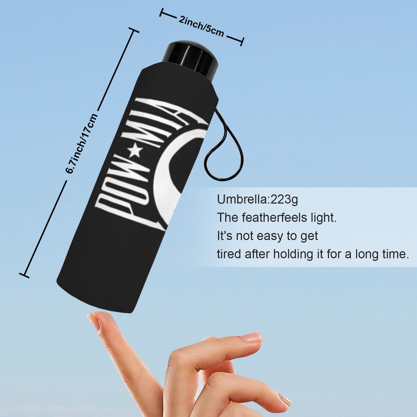 POW/MIA Flag Inspired Mini Compact Umbrella