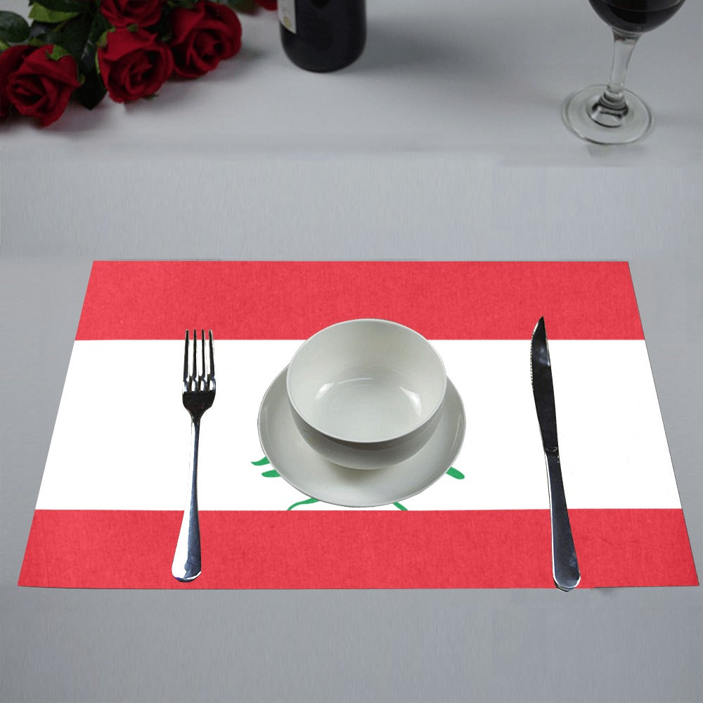 Lebanon Flag Placemats 12" x 18" (Set of 6)