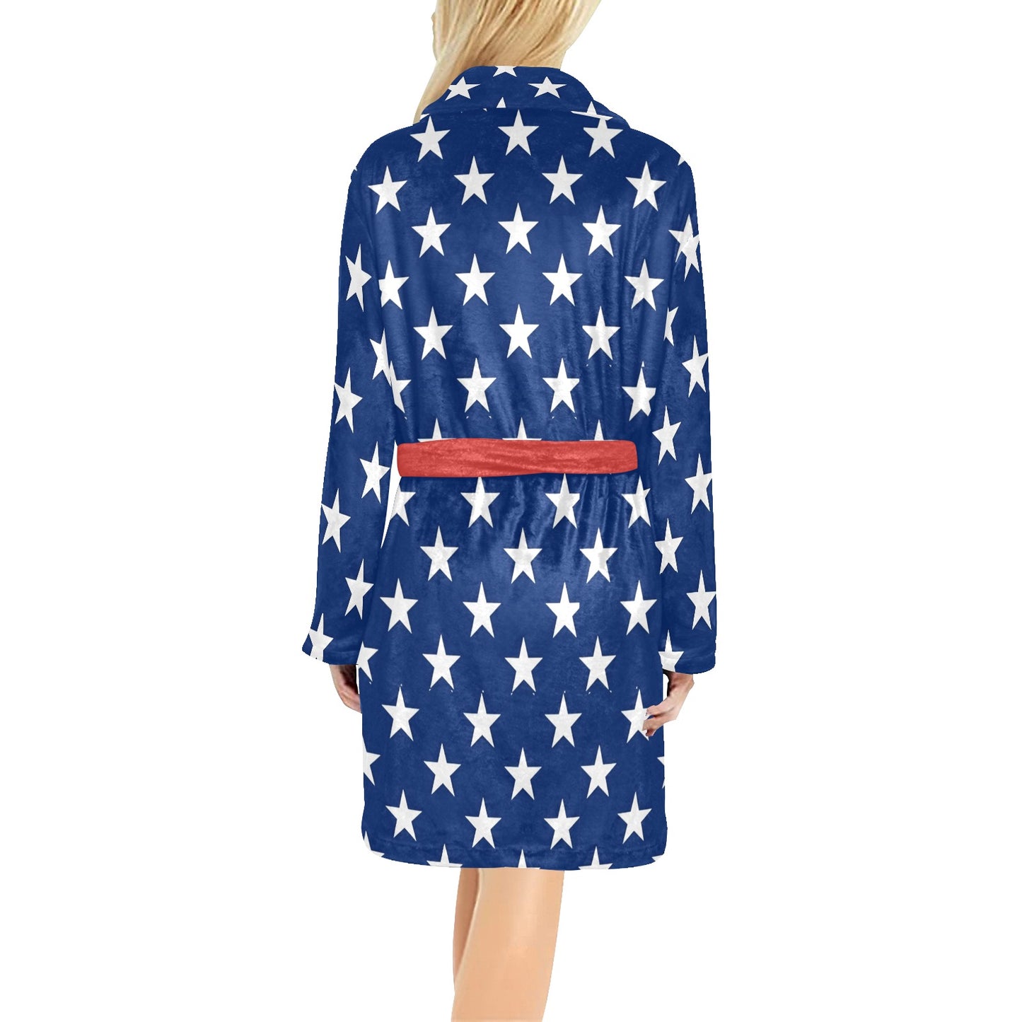 USA/American Flag Inspired Women's Fleece Robe