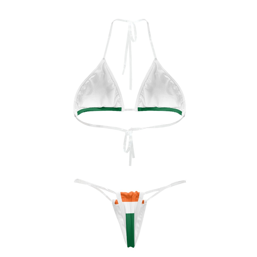 India Flag Inspired Transparent String Bikini