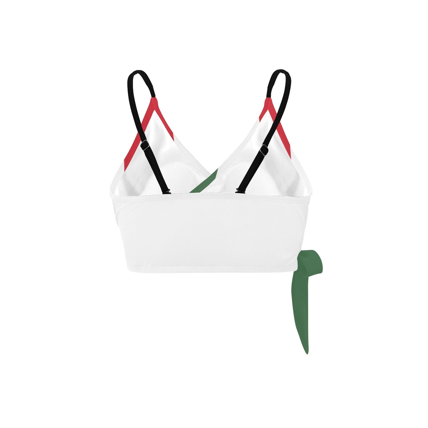 Hungary Flag Inspired Knot Side Bikini Top