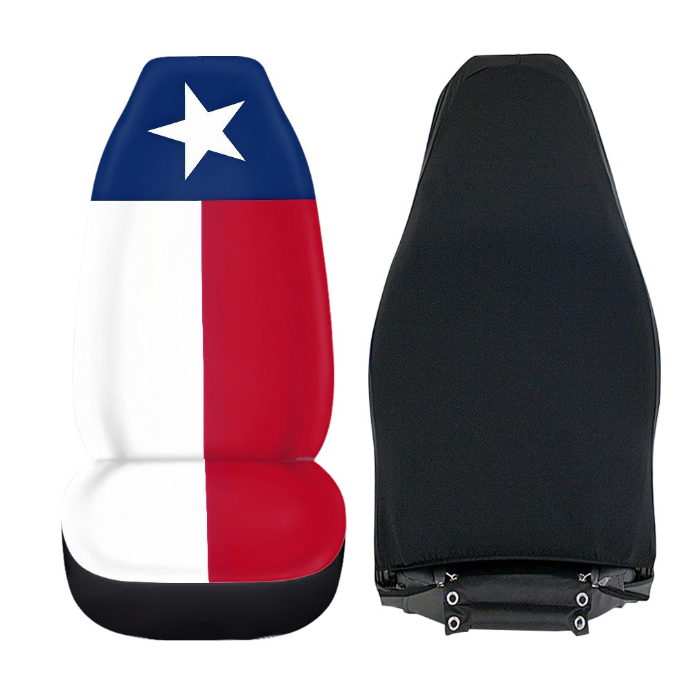 Texas flag car seat cover by [Brand], front and back.