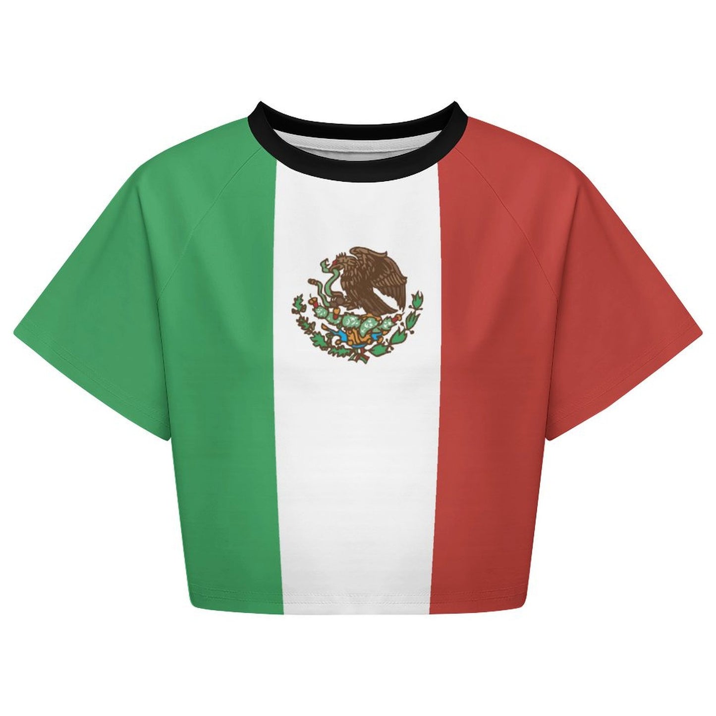 Mexico Flag Inspired Women's Cropped Shirt