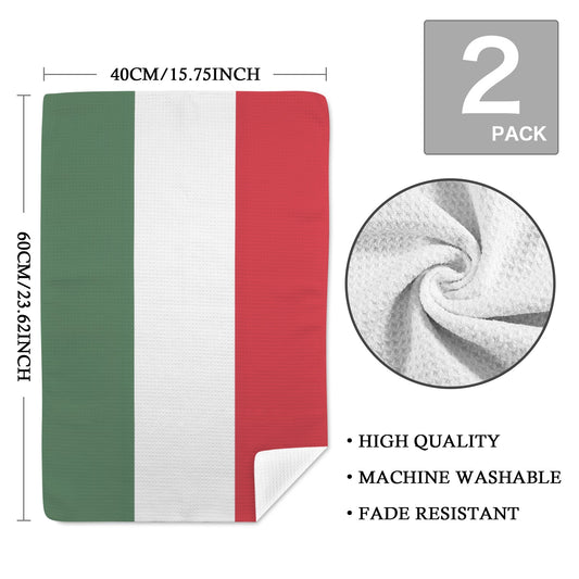 Hungary Flag Inspired Kitchen Towel 40X60cm (Pack of 2) (Made in the USA)