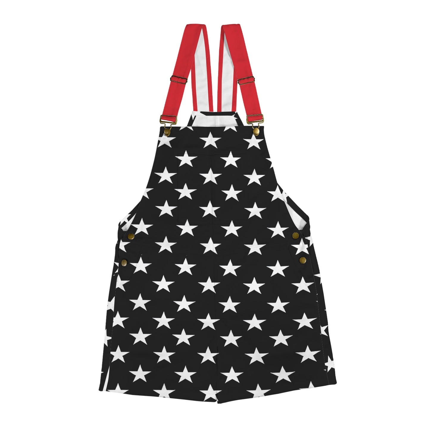 Thin Red Line Flag Inspired Unisex Suspender Jumpsuit