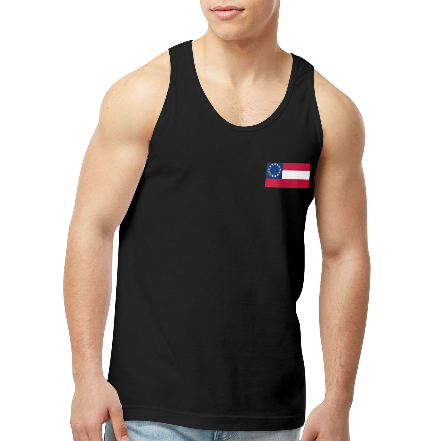Confederate States Flag Men's Tank Top (Front Printing) | Ships from USA