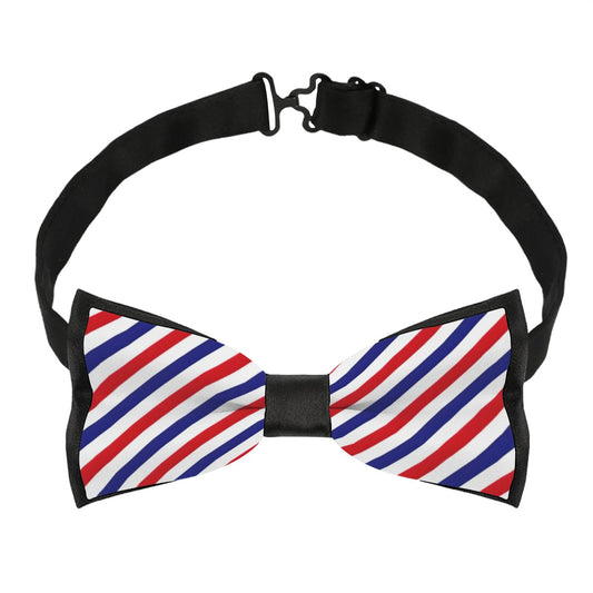 American Stripes Swagger Bow Tie – Red White Blue Diagonal Statement - Luv My Flag