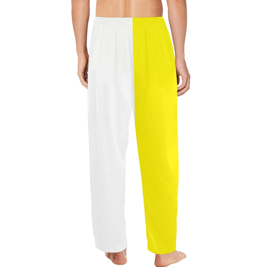 Vatican City Flag Inspired Men’s Pajama Trousers with Pockets (Made in the USA)