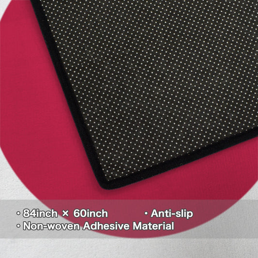 Japan Flag Inspired 84x60 Inch Area Rug with Black Binding (Made in the USA)