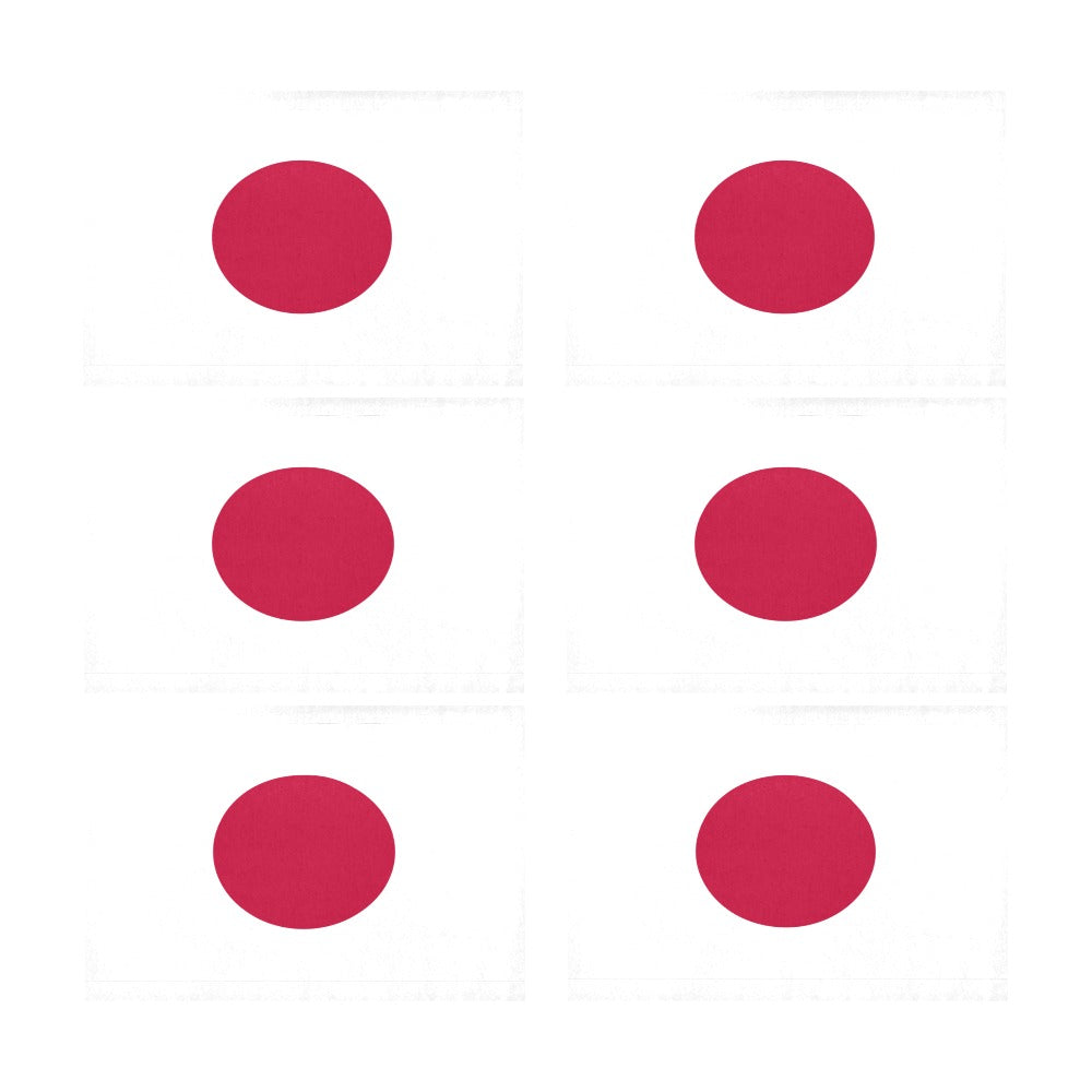 Japan Flag Placemats 12" x 18" (Set of 6)