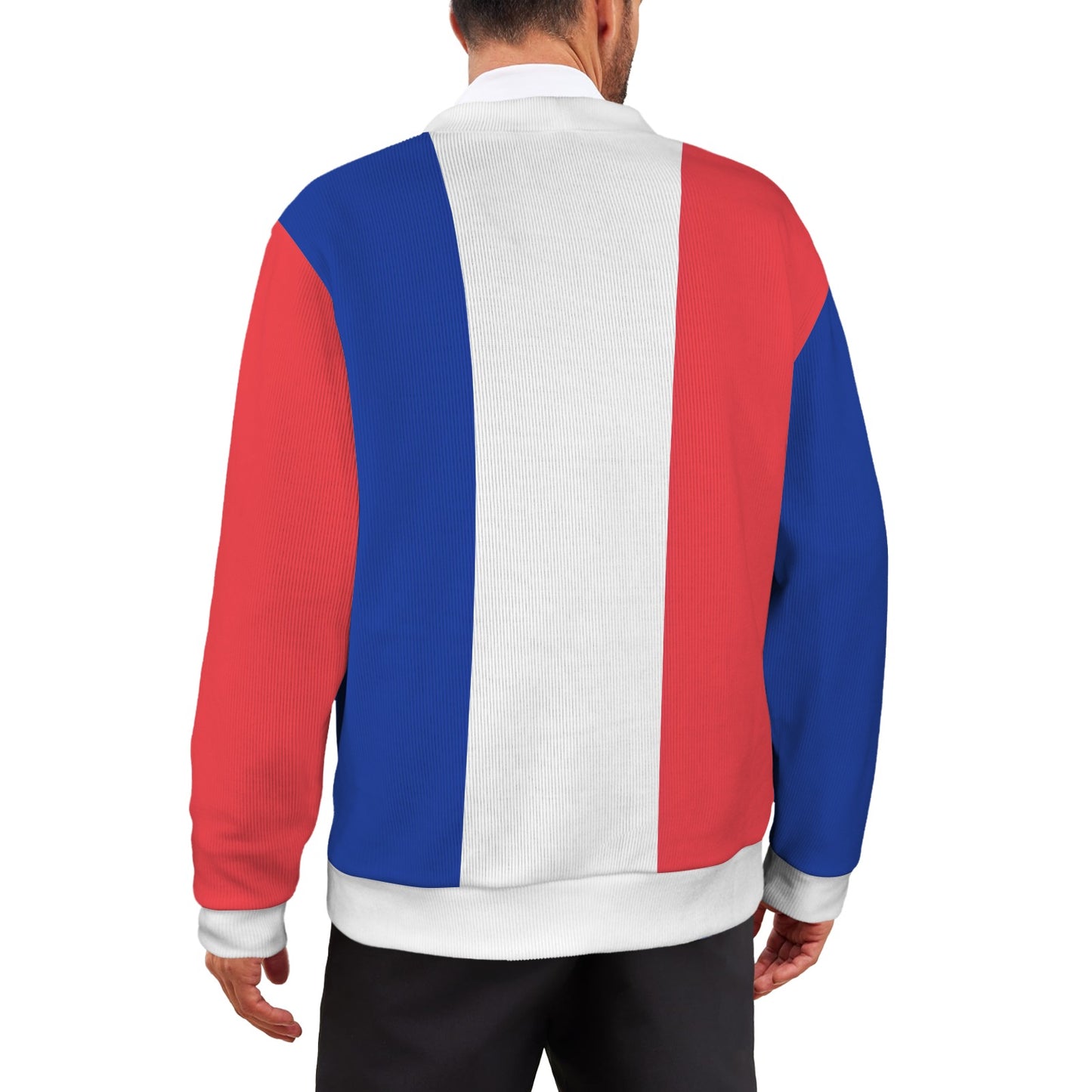 France Flag Inspired Men's Cardigan