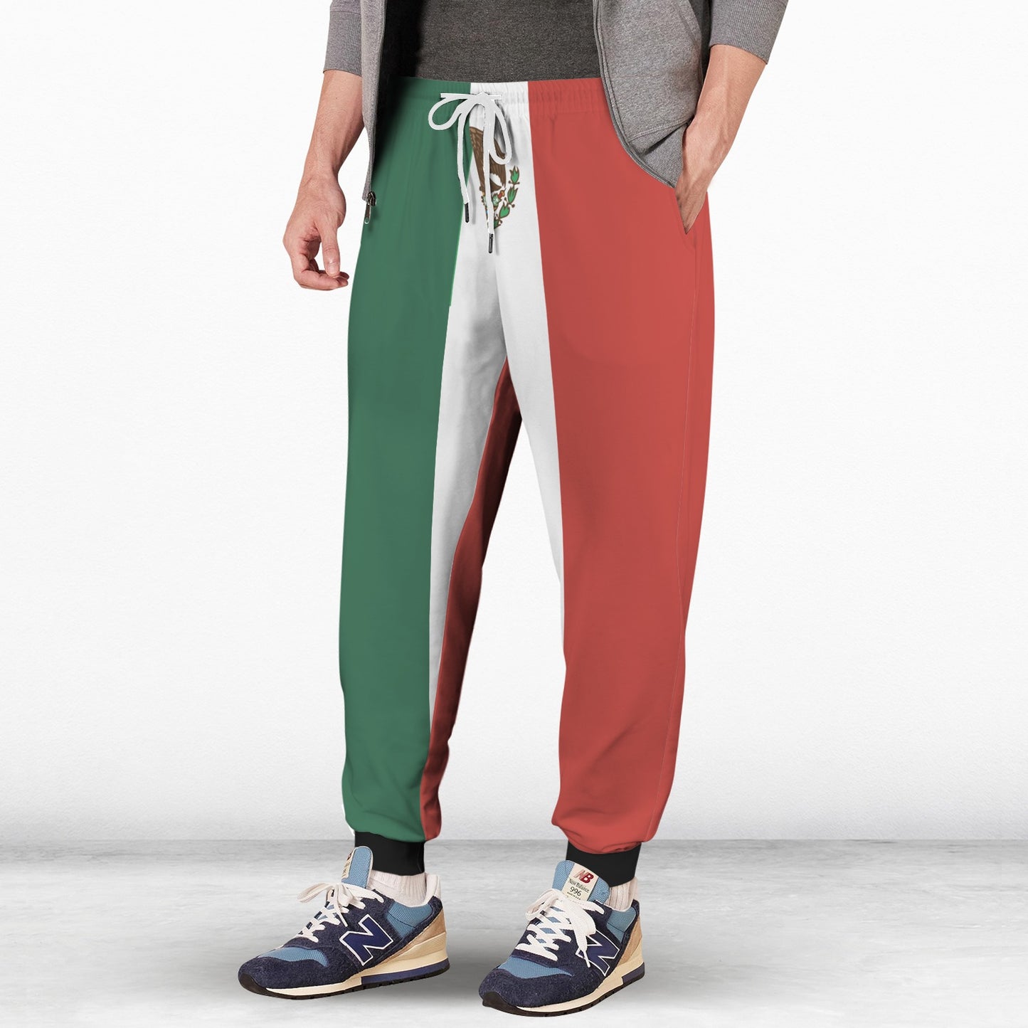 Mexico Flag Inspired Men's Fleece Casual Sweatpants