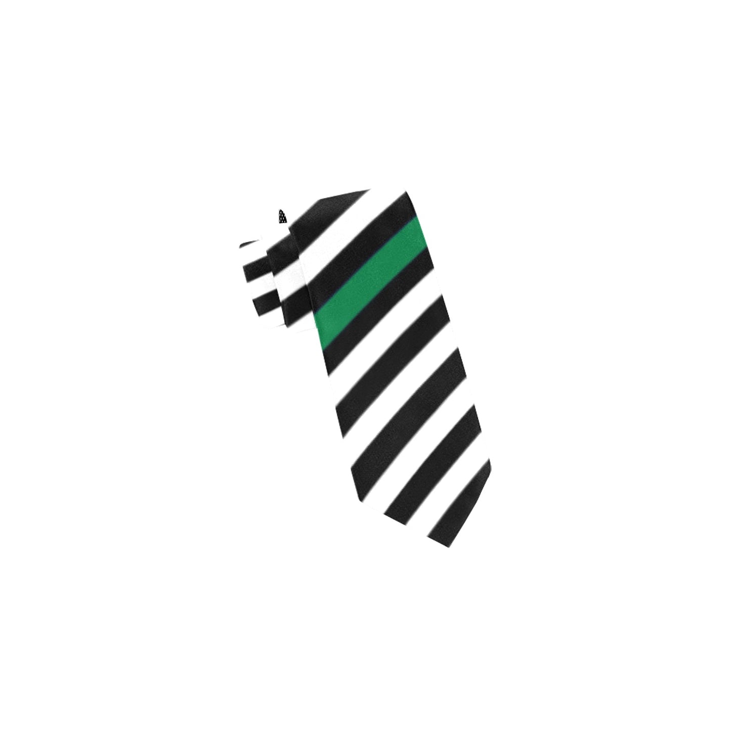 Thin Green Line Flag Inspired Classic Necktie (Two Sides)