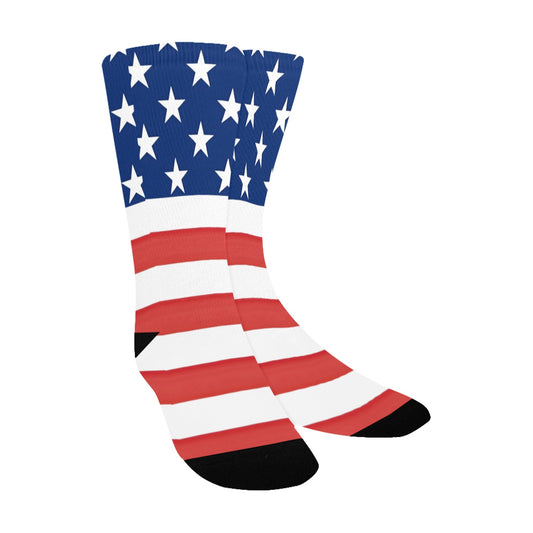 USA/American Flag Inspired Kid's Custom Socks (Made in the USA)