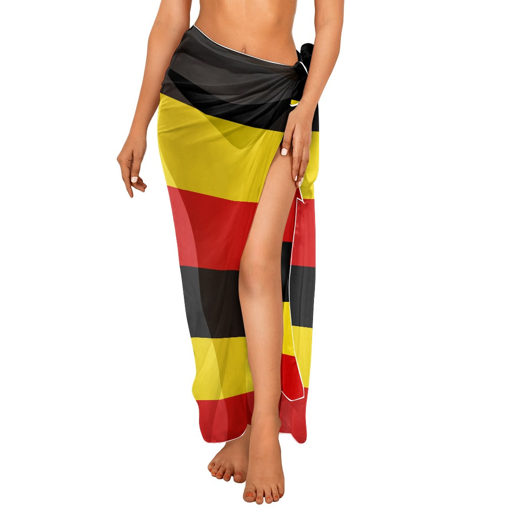 Uganda Flag Inspired Bikini Cover-Up