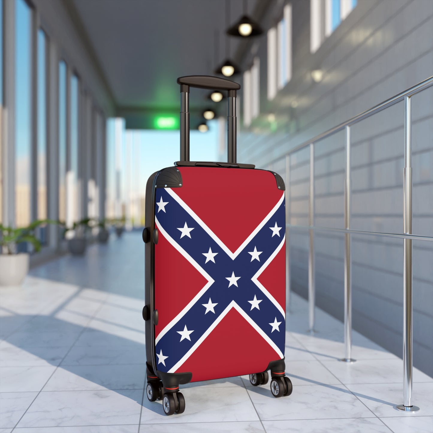 Confederate Battle Flag Inspired Suitcase