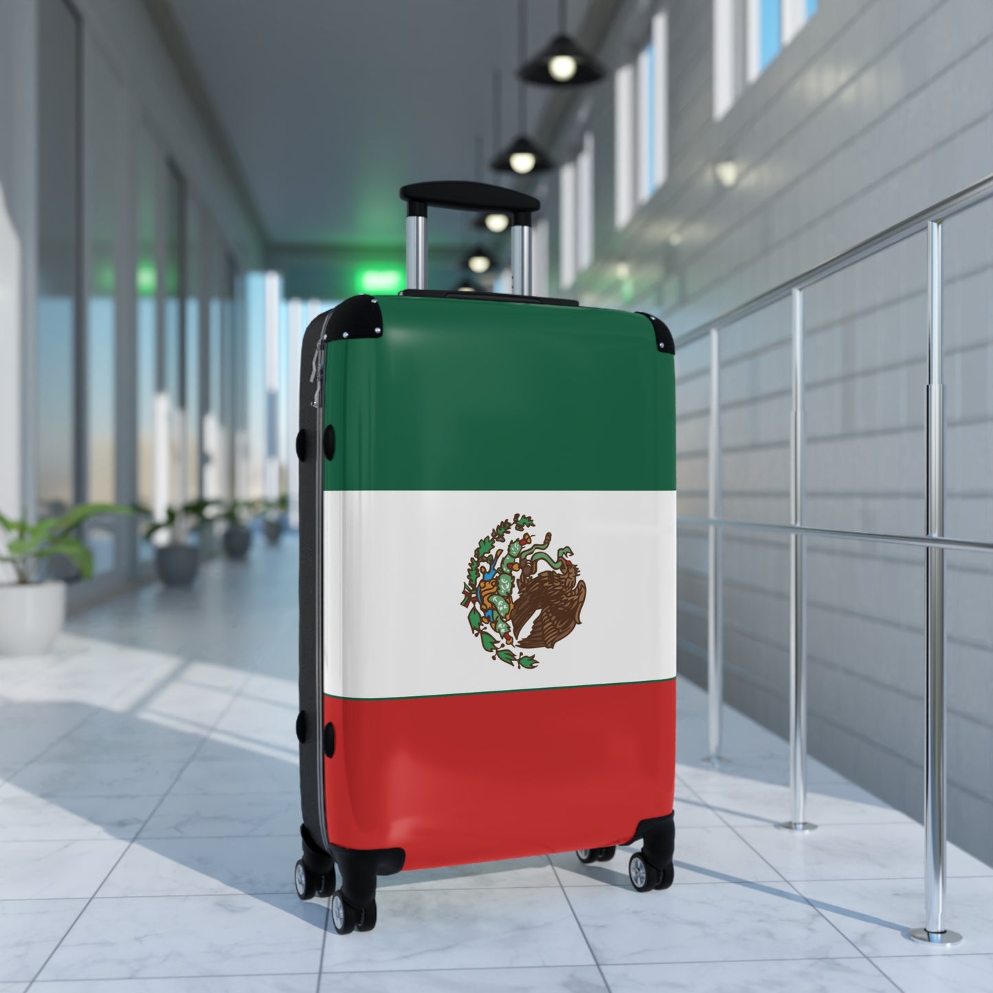 Mexico Flag Inspired Suitcase
