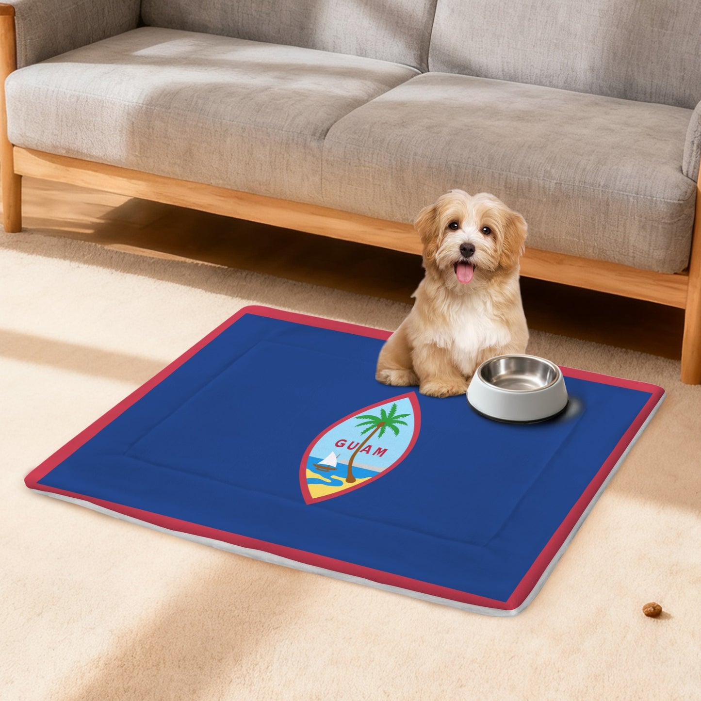 Guam Flag Inspired Pet Mat 25x18inch (Made in the USA)