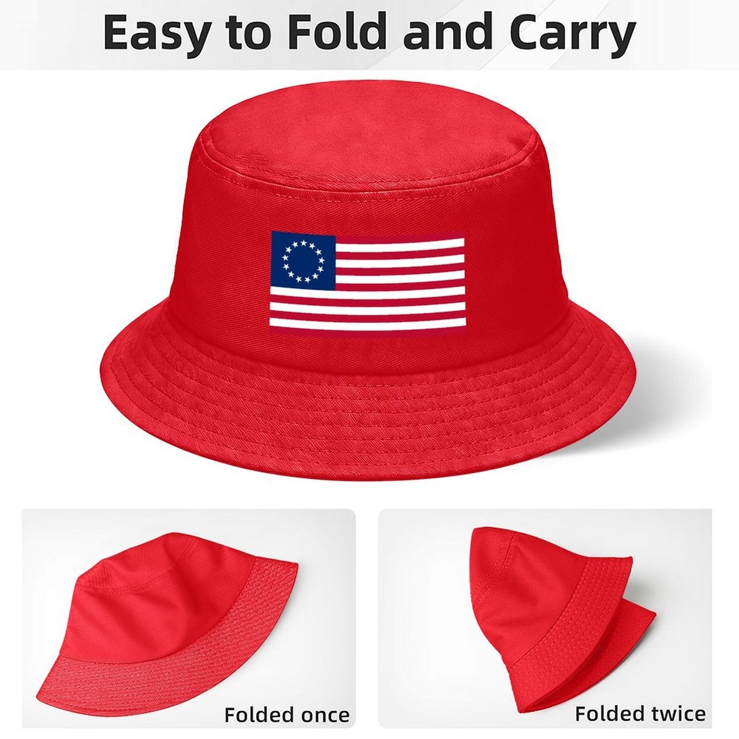 Betsy Ross Flag Inspired Kids’ Bucket Hat | Ships from USA