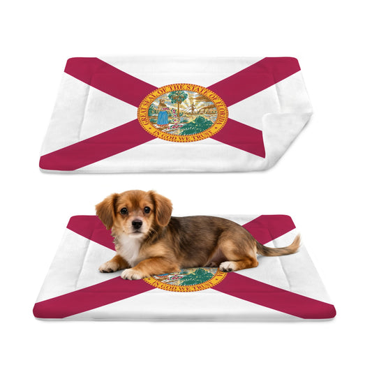 Florida Flag Inspired Pet Mat 25x18inch (Made in the USA)