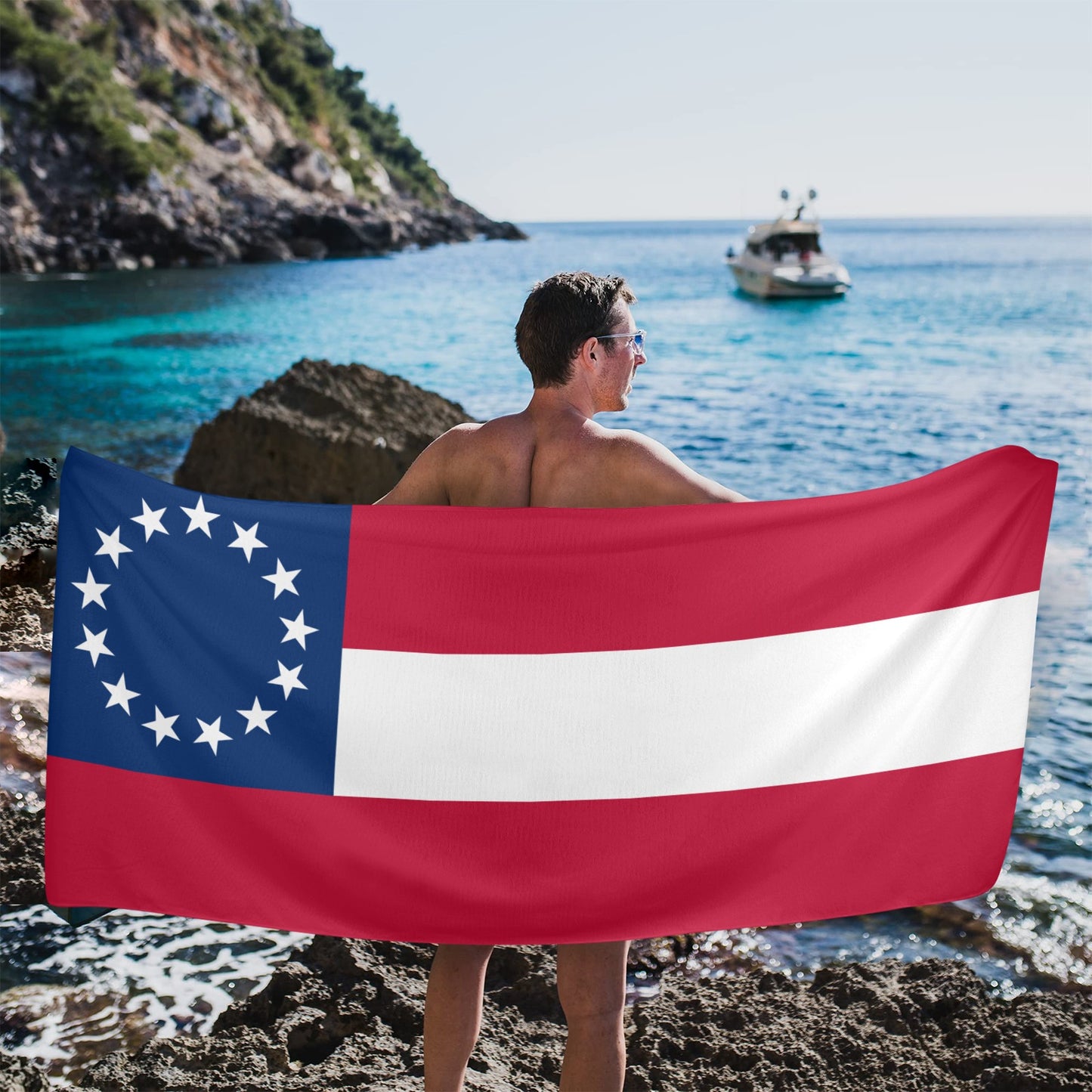 Confederate States Flag Beach Towel 31"x71" (Made in USA)