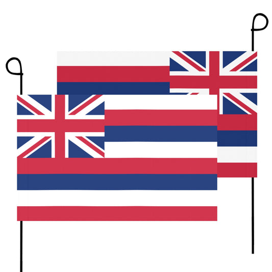 Two [Luv My Flag] Hawaii flags with bold stripes.